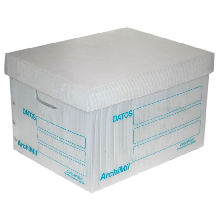 Caja para Archivo Plástico Cartonplast Oficio 50 x 36.5 x 25 cm. Tapa ...