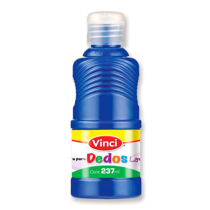 Pintura para dedos lavable vinci 237 ml azul 22661 - DIXON