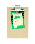 Tabla Agarrapapel Carta Lefort 0012 Fibracel C/Clip Metálico