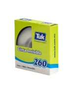 Cinta Adhesiva Invisible Tuk 260, 12 mm x 33 m.