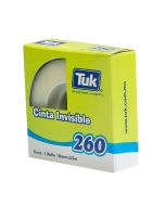 Cinta Adhesiva Invisible Tuk 260, 18 mm x 33 m.