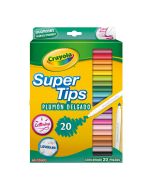 Plumones Crayola Super Tips C/20 Lavables