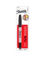 Marcador Permanente Sharpie Twin Tip Bl/1 Negro, Punto Fino y Ultra Fino