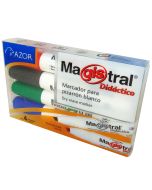 Marcador para Pintarrón Magistral Didáctico Bl/4 Punta Cincel