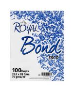 Bond Blanco Royal Esco Carta 21.5 x 28 cm. 75 g. C/100 h.