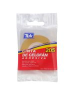 Cinta Adhesiva Celofán Tuk 205, 12 mm x 33 m.