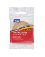 Cinta Adhesiva Celofán Tuk 205, 18 mm x 33 m.