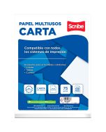 Paquete Hojas Multiusos Scribe 5904 Blanco Carta 100 h. Clásico