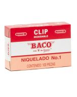 Clip Niquelado #1 Baco C/100