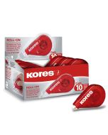 Cinta Correctora Kores Roll-On Rojo 4.2 mm x 15 m.