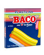 Plastilina Baco C/10 Barras Colores Surtidos