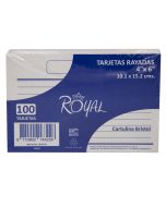 Tarjeta Rayada Royal 4 x 6" C/100