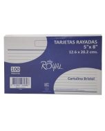 Tarjeta Rayada C/100 Royal 5 X 8\"