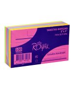 Tarjeta Rayada C/100 Royal Cols Fuertes 3 X 5\"