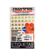 Etiqueta Estrellas Metálicas Transfer Chica C/189 Oro