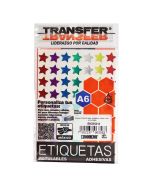 Etiqueta Estrellas Metálicas Transfer Chica C/189 Colores Surtidos 