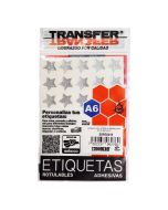 Etiqueta Estrellas Metálicas Transfer Grande C/105 Plata