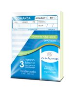 Block Comanda 1/4 Carta Duplicado Euroformas ER0154 con 25 juegos