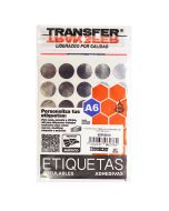 Etiqueta Sello 19 Mm. Transfer E6P00019 Plata C/90