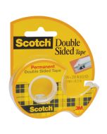 Cinta Adhesiva Doble Capa con Despachador Scotch, Rollo 12 mm x 6.3 m. 