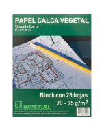 Block Calca Vegetal Imperial 6430 Carta 95 Gms 25 H.