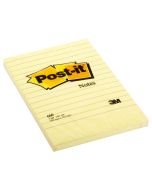 Block Post-it Amarillo Rayado 10.1 x 15.2 cm 100 h.