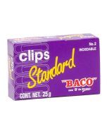 Clip Estándar #2 Baco Galvanizado 25 g.