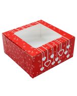 Caja Regalo Corazones Colgantes 13 X 13 X 6 Cms. C/Ventana C/2