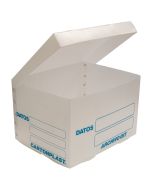 Caja para Archivo Plástico Cartonplast Carta 38.5 x 31 x 25 cm. Tapa Integrada