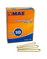 Ligas de Hule MAE #18 Caja C/100 g.