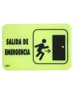 Señal Salida Emergencia Sablon 7936F 22.8 X 15.2 Cm Fosforescente