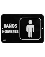 Señal Baño Hombres Sablon 7930 22.8 X 15.2 Cm