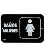 Señal Baño Mujeres Sablon 7931 22.8 X 15.2 Cm