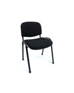 Silla de Visita sin Brazos Luxo L200N Tela Negro Apilable