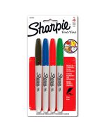 Marcador Permanente Sharpie Bl/4 Surtido, Punto Fino