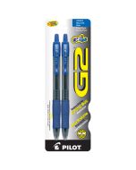 Bolígrafo Gel Retráctil Punto Fino 0.7 mm Pilot G2 Bl/2 Azul