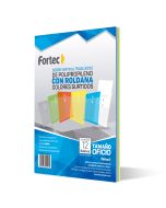 Sobre Protector con Rondana Fortec Oficio Vertical C/12 Colores Surtidos