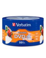 Dvd-R 4.7Gb Verbatim 97167 C/50 Impr.Todo Bco. 1X-16X