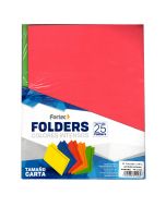 Folder Intensos Fortec Arcoiris C/25 Carta, Colores Surtidos