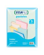 Folder Colores Starfile C/5 Carta