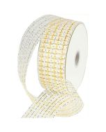 Rollo Malla T/O Rr3056He 6 Cms X 18 Mts Crema/Oro/Plata