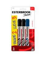 Marcador Permanente Sharpie Esterbrook Bl/3 Pague 2, Punta Cincel