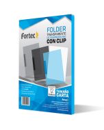 Folder con Clip Lateral Fortec Azul Carta