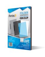 Folder con Clip Lateral Fortec Carta, Negro 