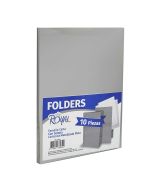 Folder Metalizado Royal Plata Mate C/10 Carta 