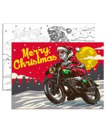 Set Pinta X Numero Diako Bu-0876 40 X 50 Cm. Santa En Moto