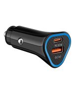 CARGADOR STEREN ELI-875 USB A Y USB C NEGRO