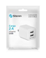 CARGADOR STEREN W-ELI-713 BLANCO USB DOBLE