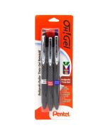 Bolígrafo Retráctil Punto Fino 0.7 mm Pentel Oh! Gel Bl/3 Básicos