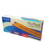 Bolígrafo Punto Fino 0.7 mm Azor Pin Point Rojo, Barril Amarillo